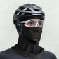 Máscara de ciclismo com proteção UV e aberturas para óculos