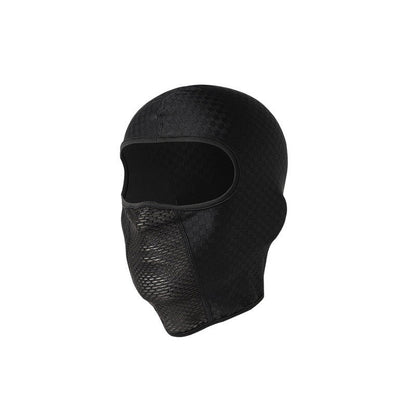 Máscara de ciclismo com proteção UV e aberturas para óculos