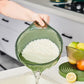 🍚 50 % DE DESCONTO! 🥣 Coador-taça multifunções para arroz com pega – Coador integrado, pega antiderrapante, ideal para lavar, escorrer e servir arroz e legumes 🥗