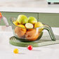 🍚 50 % DE DESCONTO! 🥣 Coador-taça multifunções para arroz com pega – Coador integrado, pega antiderrapante, ideal para lavar, escorrer e servir arroz e legumes 🥗
