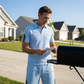Conjunto casual de camisola de manga curta e calções para homem