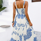 🥳LIQUIDAÇÃO 2026🥳💞Mais de 50 000 VENDIDOS!🌼Vestido floral com alças finas – Costas franzidas, corte em A e leve