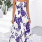 🥳LIQUIDAÇÃO 2026🥳💞Mais de 50 000 VENDIDOS!🌼Vestido floral com alças finas – Costas franzidas, corte em A e leve