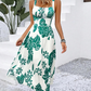 🥳LIQUIDAÇÃO 2026🥳💞Mais de 50 000 VENDIDOS!🌼Vestido floral com alças finas – Costas franzidas, corte em A e leve