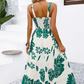 🥳LIQUIDAÇÃO 2026🥳💞Mais de 50 000 VENDIDOS!🌼Vestido floral com alças finas – Costas franzidas, corte em A e leve