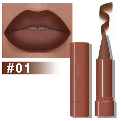 ✨COMPRE 1 E GANHE 1 GRÁTIS✨ Batom mate de duas pontas – À prova de manchas e com cor de longa duração