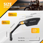 🛡️🚲 PROMOÇÃO RELÂMPAGO -50%! Espelho retrovisor de grande angular para bicicleta – Vidro inquebrável, suporte antivibrações, rotação de 360°, compatível com guiadores de 16-31,8 mm, ideal para bicicleta e moto
