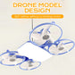 Ventilador com luz e modelo de drone E27 de 3 velocidades com comando à distância