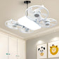 Ventilador com luz e modelo de drone E27 de 3 velocidades com comando à distância