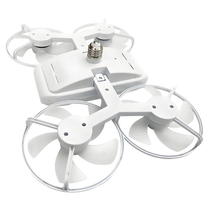 Ventilador com luz e modelo de drone E27 de 3 velocidades com comando à distância