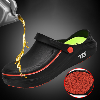 👟 Botas de segurança com sola almofadada – design impermeável e resistente ao óleo
