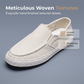 Sapatos casuais de linho para homem – Mocassins slip-on leves de verão