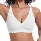 💜💜Sutiãs sem aro confortáveis da Jelly Wireless para mulher: bralettes push-up, sutiãs sem costuras para usar com t-shirts e sutiãs com decote em V profundo para o dia a dia