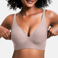 💜💜Sutiãs sem aro confortáveis da Jelly Wireless para mulher: bralettes push-up, sutiãs sem costuras para usar com t-shirts e sutiãs com decote em V profundo para o dia a dia