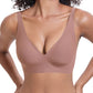 💜💜Sutiãs sem aro confortáveis da Jelly Wireless para mulher: bralettes push-up, sutiãs sem costuras para usar com t-shirts e sutiãs com decote em V profundo para o dia a dia