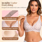 💜💜Sutiãs sem aro confortáveis da Jelly Wireless para mulher: bralettes push-up, sutiãs sem costuras para usar com t-shirts e sutiãs com decote em V profundo para o dia a dia