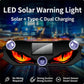 Luz de aviso LED para automóvel alimentada a energia solar