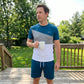 👕 50% de desconto: Conjunto de lazer de 2 peças para homem | T-shirt e calções com blocos de cor para o dia-a-dia e desporto 🌿