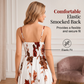 Vestido maxi com alças finas estampado para mulher