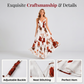 Vestido maxi com alças finas estampado para mulher